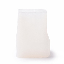 Blanco Moldes del silicón de la vela de la casa de bricolaje del tema de la Navidad, para hacer velas perfumadas, blanco, 68x55x50 mm, diámetro interior: 32x33 mm