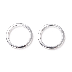 Plata 304 de acero inoxidable que une los anillos, plata, 10x1 mm, agujero: 8 mm