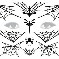 Spider Tema del dia de los muertos, pegatinas de papel de tatuajes temporales extraíbles a prueba de agua, patrón de araña, 15x12.5 cm