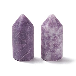 Lilac Jade Natural Lilac Jade Sculpture Display Decoration, Healing Stone Wands, for Reiki Chakra Meditation Therapy Decos, Bullet/Hexagonal Prism, 35~37x17~17.5x15~16mm