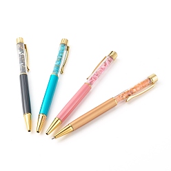 Colorful Creative Empty Tube Ballpoint Pens, with Natural Freshwater Shell Beads, Colorful, 141x13x10mm