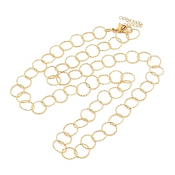 Golden Ion Plating(IP) 304 Stainless Steel Necklaces, Rolo Chains, Golden, 28.35x0.51 inch(72x1.3cm)