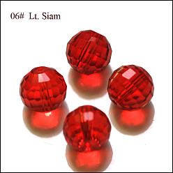 Red Imitation Austrian Crystal Beads, Grade AAA, Faceted(128 Facets), Round, Red, 10mm, Hole: 0.9~1mm