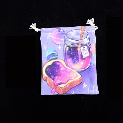 Bottle Сумка для хранения карт таро, сумки на шнурке из ткани, для колдовства принадлежности для викканского алтаря, прямоугольные, бутылка, 160~165x135 мм