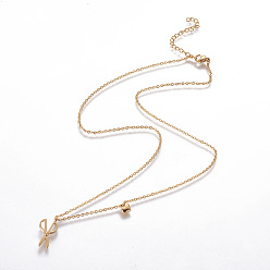 Golden 304 Stainless Steel Pendant Necklaces, with Lobster Claw Clasps and Cable Chains, Scissor and Heart, Golden, 18.3 inch(46.5cm), Scissor: 19x10x2mm, Heart: 6.5x5.5x2mm