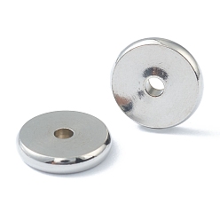 Stainless Steel Color 202 Stainless Steel Spacer Beads, Flat Round, Stainless Steel Color, 10x2mm, Hole: 1.8mm