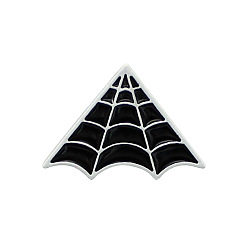 Spider Broche de sécurité, Insigne en alliage émaillé pour col de chemise de costume, toile d'araignée, 18x26mm