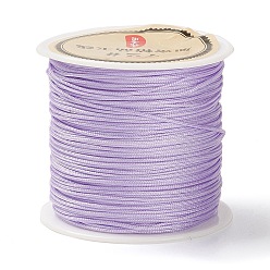 Lilas 50 yards cordon de noeud chinois en nylon, cordon de bijoux en nylon pour la fabrication de bijoux, lilas, 0.8mm