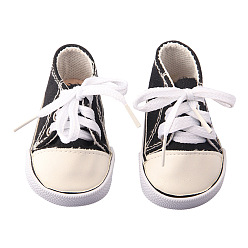 Blue Cloth Doll Canvas Shoes, Sneaker for 18 "American Girl Dolls Accessories, Blue, 70x40x40mm