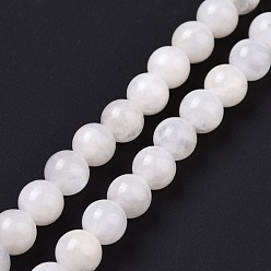 Rainbow Moonstone Natural Rainbow Moonstone Round Beads Strands, 8mm, Hole: 1mm, about 24pcs/strand, 7.6 inch