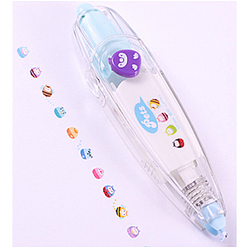 Light Sky Blue ABS Decoration Tape Pen, Cute Correction Tape, DIY Scrapbooking Stickers, Light Sky Blue, 11x2.7x2cm