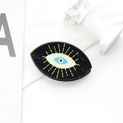 Yellow Evil Eye Cellulose Acetate(Resin) Claw Hair Clips, Hair Accessories for Women Girl, Yellow, 44x74x28mm