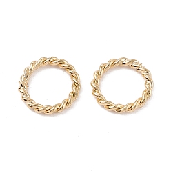 Настоящее золото 24K Латунные паяные кольца, Замкнутые кольца для прыжков, твист кольцо, реальный 24 k позолоченный, 8x1 мм, внутренний диаметр: 5.5 мм