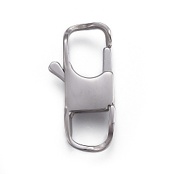 Stainless Steel Color 304 Stainless Steel Lobster Claw Clasps, Stainless Steel Color, 26x13x4mm, Hole: 7mm