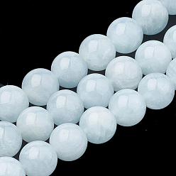 Aquamarine Natural Aquamarine Beads Strands, Round, 8.5mm, Hole: 0.8mm, about 47pcs/strand