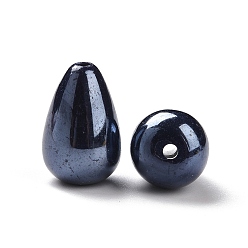 Bleu De Prusse Perles acryliques opaques, larme lisse, null, 15x10mm, Trou: 1.6mm, environ600 pcs / 500 g