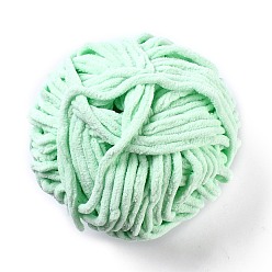Aquamarine Soft Crocheting Yarn, Thick Knitting Yarn for Scarf, Bag, Cushion Making, Aquamarine, 7~8mm, 65.62 yard(60m)/roll
