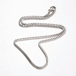 Нержавеющая Сталь Цвет 316 хирургические ожерелья из нержавеющей стали венецианские цепочки, цвет нержавеющей стали, 18 дюйм (45.7 см)