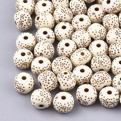 Old Lace Opaque Acrylic Beads, Round, Old Lace, 7x9mm, Hole: 2mm, about 1620pcs/500g