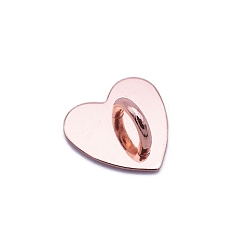 BrumosaRosa Soporte de corazón para teléfono celular de aleación de zinc, soporte de anillo de agarre para los dedos, rosa brumosa, 2.4 cm