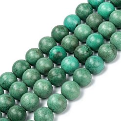 Howlite Natural Howlite Beads Strands, Dyed & Heated, Round, 13.5x14mm, Hole: 1mm, about 30pcs/strand, 15.35 inch(39cm)