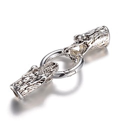 Античное Серебро Легкосплавные пружинные кольца, уплотнительные кольца, с мозг заканчивается, дракон, античное серебро, 6 датчик, 70 мм
