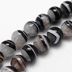 Agate+Crystal Natural Crystal and Agate Bead Strands, Round, Dyed & Heated, 12mm, Hole: 1mm, about 31pcs/strand, 14.96 inch