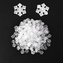 Clear Transparent Acrylic Beads, Snowflake, Clear, 12.5x12x2.5mm, Hole: 1.2mm, about 300pcs/bag