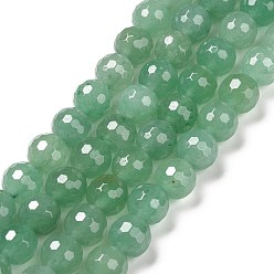 Aventurine Verte Naturelles aventurine verte brins de perles, à facettes (128 facettes), ronde, 8.5mm, Trou: 1.2mm, Environ 45 pcs/chapelet, 14.76'' (37.5 cm)