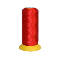 Rouge 150 d / 2 fil à broder à la machine, Fils à coudre de nylon, fil élastique, rouge, 12x6.4 cm, environ 2200 m / rouleau