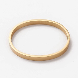 Oro 304 brazaletes de acero inoxidable, estampar etiqueta en blanco, dorado, diámetro interior: 2x2-3/8 pulgada (5x6 cm)