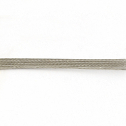 Raw Fil de queue de tigre, acier inoxydable 304 revêtu de nylon, couleur d'origine (brut), cru, 0.7mm, environ 82.02 pieds (25 m)/rouleau, 10 rouleaux / groupe