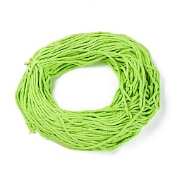 Jaune Vert Cordes de fil de coton, 3, pour la fabrication de bijoux, jaune vert, 5~5.8mm, 109.4 verge (100m)/paquet
