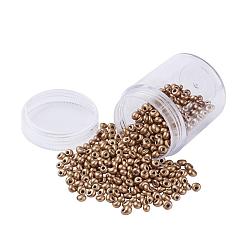 Goldenrod Opaque Glass Seed Beads, Fringe Teardrop Beads, Goldenrod, 4~5x3mm, Hole: 1mm
