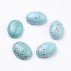 Howlite Natural Howlite Cabochons, Oval, Dyed, 16x12x5mm