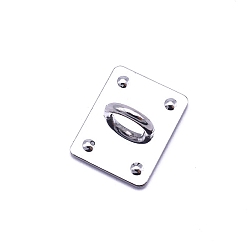 Platine Support de support de téléphone portable rectangle en alliage de zinc, béquille à anneau de préhension, platine, 2.7x2.1 cm