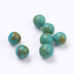 Deep Sky Blue Natural Magnesite Beads, Gemstone Sphere, Dyed, Round, Undrilled/No Hole Beads, Gemstone Sphere, Deep Sky Blue, 1.8mm