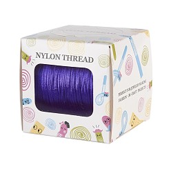 Mauve Nylon Thread, Rattail Satin Cord, Mauve, 1.0mm, about 76.55 yards(70m)/roll