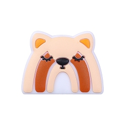 Bear Animals Food Grade Silicone Beads, Chewing Beads For Teethers, DIY Nursing Necklaces Making, Bear, 22.5x29.5mm