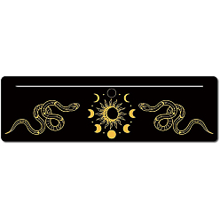Serpent Porte-cartes de tarot en bois, fournitures de sorcellerie, rectangle, serpent, 76.2x254mm
