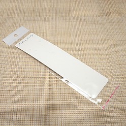 White Rectangle Necklace Display Sets Cardboard Paper Cards and Self Adhesive Cellophane Bags, White, 275x65mm