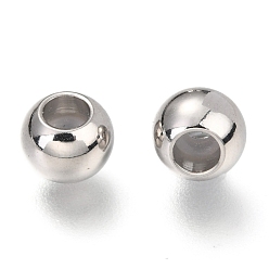 Stainless Steel Color 201 Stainless Steel Beads, with Plastic, Slider Beads, Stopper Beads, Rondelle, Stainless Steel Color, 6x4.8mm, Hole: 1.5mm
