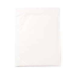 Blanc Sacs à bulles en papier et en plastique, sac autocollant, rectangle, blanc, 29x22x0.4 cm