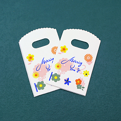 Flor 50 bolsa de regalo de plástico rectangular, bolsas de embalaje de compras de dulces, flor, 15x9 cm, sobre 45~50 unidades / bolsa
