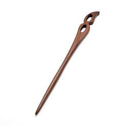 Coconut Brown Swartizia Spp Wood Hair Sticks, Dyed, Mask, Coconut Brown, 172x15x7mm