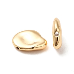 Real 18K Gold Plated Brass Beads, Long-Lasting Plated, Teardrop, Real 18K Gold Plated, 14x10.5x4mm, Hole: 0.8mm