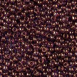 (202) Gold Luster Lilac Toho perles de rocaille rondes, perles de rocaille japonais, (202) lilas lustré or, 11/0, 2.2mm, Trou: 0.8mm, environ5555 pcs / 50 g