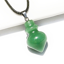 Зеленый Авантюрин Ожерелья с подвесками из натурального зеленого авантюрина, конус, 17.72 дюйм (45 см)
