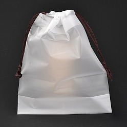 Без Узора Пластиковые матовые сумки на шнурке, прямоугольные, нет шаблона, 20x16x0.02~0.2 см