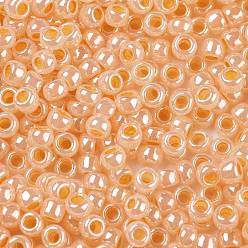 (904) Ceylon Apricot TOHO Round Seed Beads, Japanese Seed Beads, (904) Ceylon Apricot, 8/0, 3mm, Hole: 1mm, about 1110pcs/50g